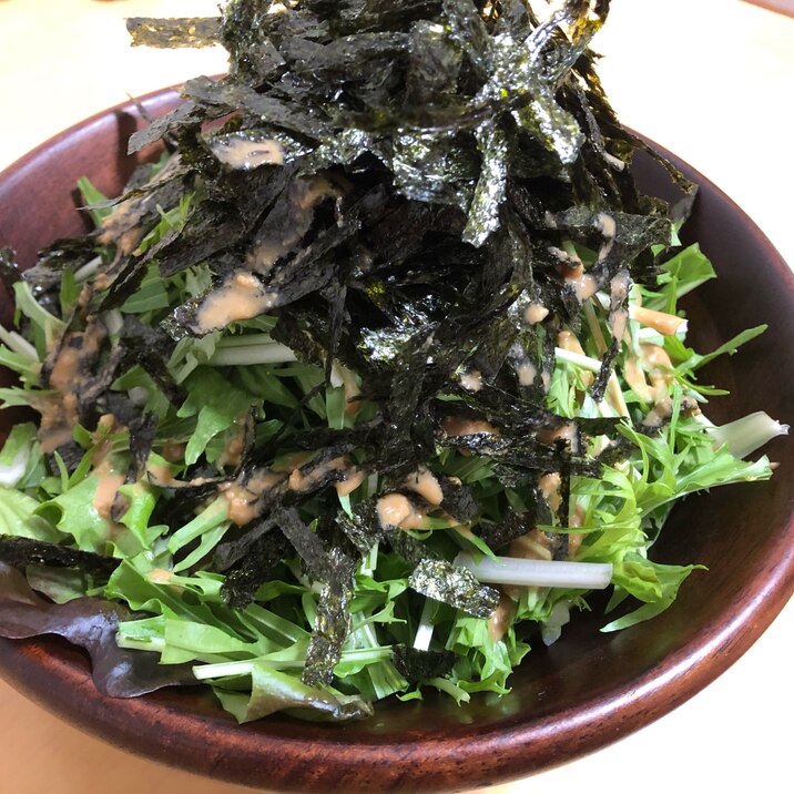 すごく簡単！レタスと海苔の中華風ゴマサラダ